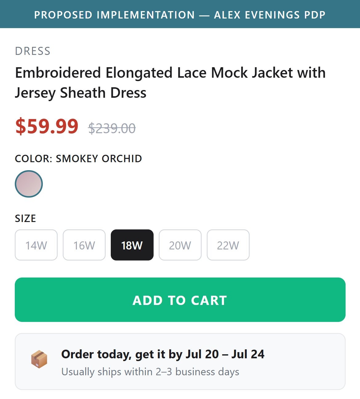 Proposed Implementation — Alex Evenings PDP